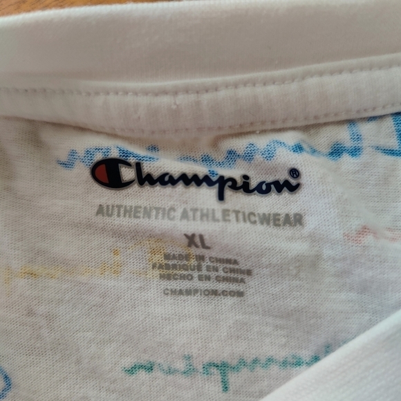 Champion All Over Logo Kids Tee T-Shirt Colorful Casual Youth Kids Boys Size XL - Picture 2 of 6